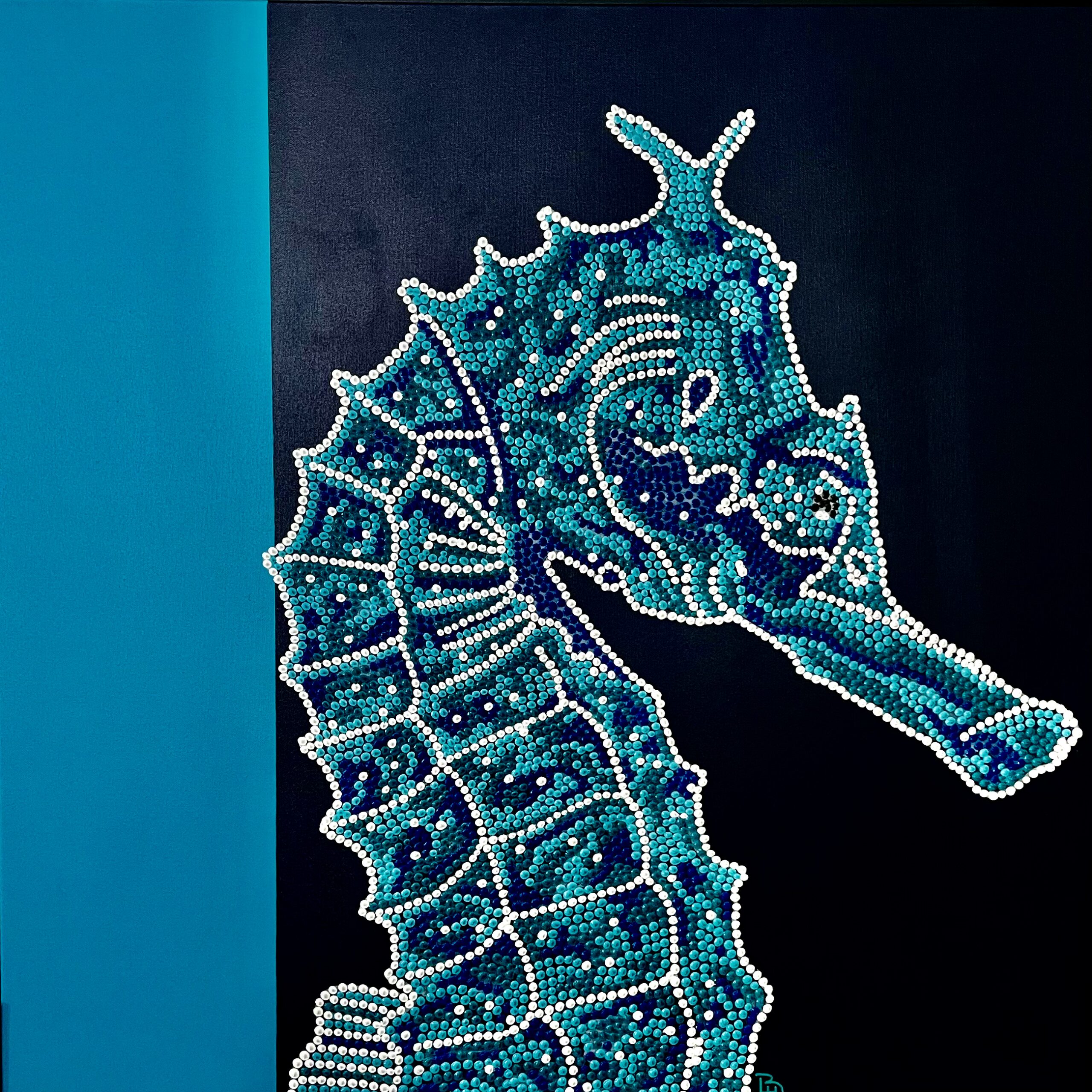 POWERFUL SEA HORSE 86x86cm